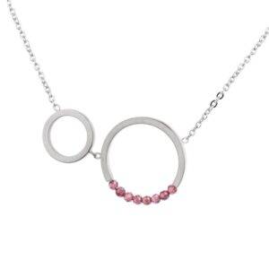 Collier Edelstahl Granat K843.45 Ernstes Design